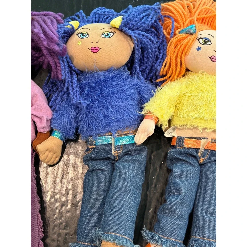 Lot Of 4 The Children's Place PLACE PALS Y2K Soft Cloth Toy Dolls Fair Condition
